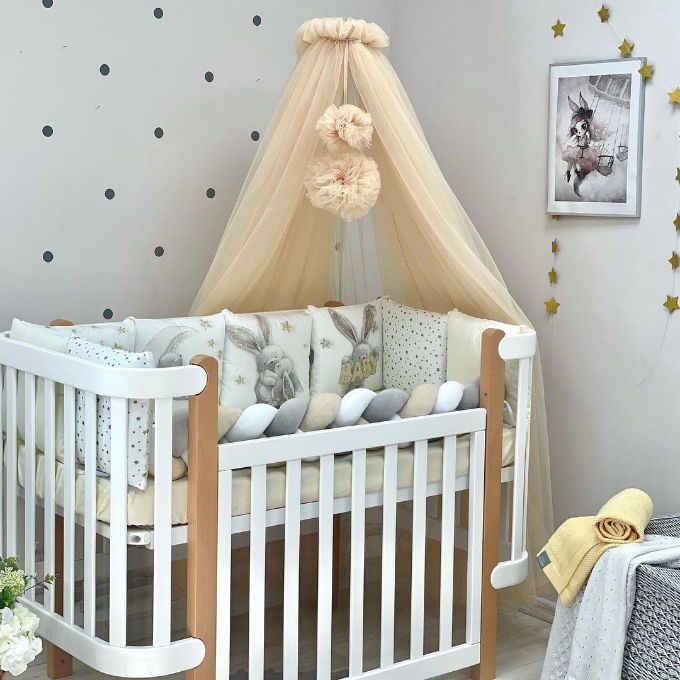 Lenjerie Patut Bebe Copii 9 piese Magic gold